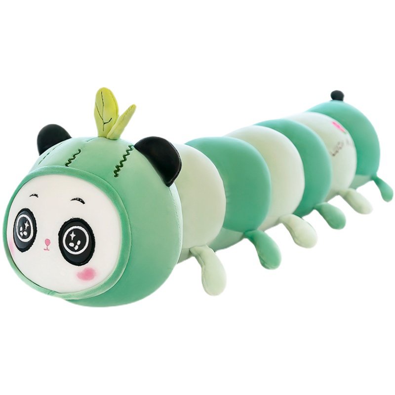 Gối Ôm Mô Hình Sâu Bướm Hoạt Hình Màu Xanh Lá Dễ Thương Dành Cho Trẻ Em