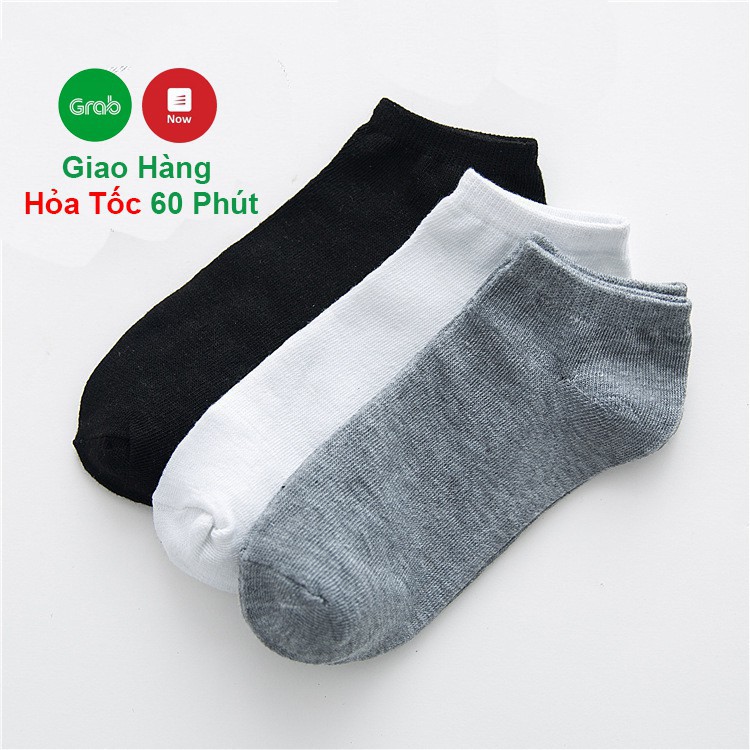 Tất, Vớ nam [Hàng Dày Dặn] cao cấp, cổ ngắn chống hôi chân, khử mùi chất cotton không bay màu khi giặt Happylive