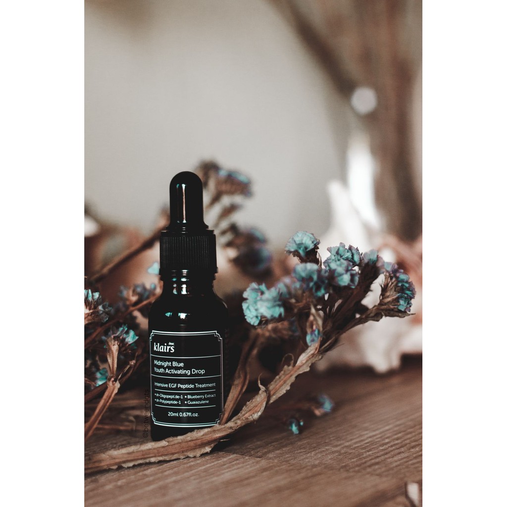Combo Kem Dưỡng Ẩm + Serum Phục Hồi Da Tổn Thương, Nhạy Cảm Klairs Midnight Blue (Serum20ml + Kem60ml)