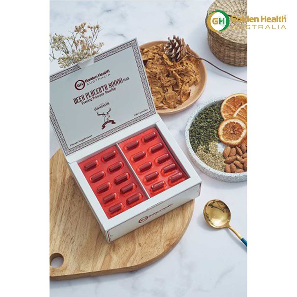 [GOLDEN HEALTH] Viên uống nhau thai nai - Deer Placental 80000 plus hộp 100 viên