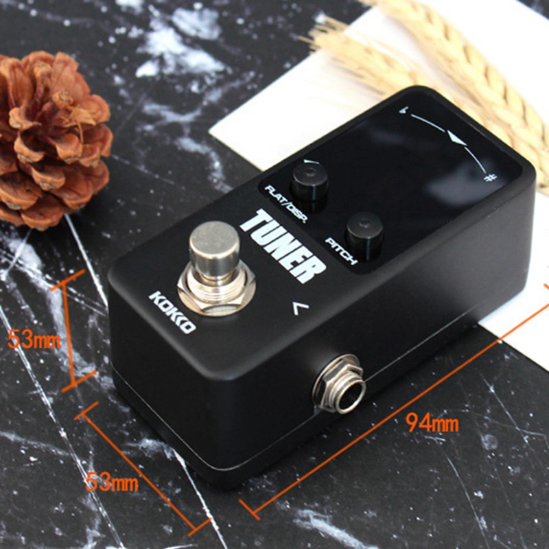 KOKKO Tuner Pedal Effect Guitar Chromatic High Precision Tuning for Guitar Bass Violin Ukulele Full Metal Shell True Bypass