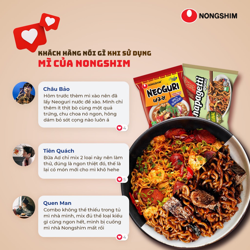 Mì Xào - Mì Trộn Cay - Mì Trộn Tương Đen Nongshim Hàn Quốc - Dạng Gói - Nhiều hương vị lựa chọn | BigBuy360 - bigbuy360.vn