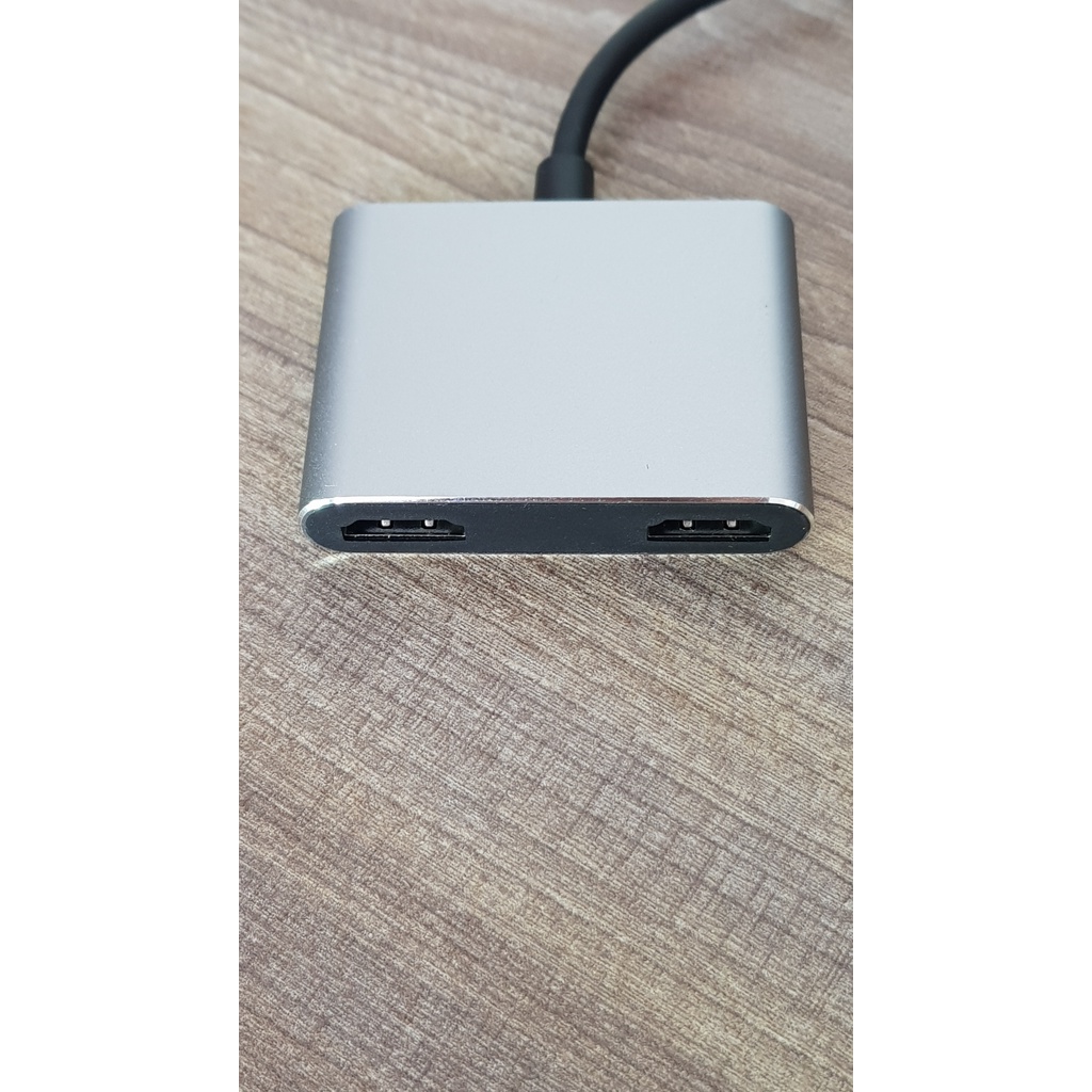 Hub Usb Type-c ra HDMI + HDMI độc lập hỗ trợ 4k60hz có hỗ trợ Thunderbolt 4, Táo M1 - Hồ Phạm