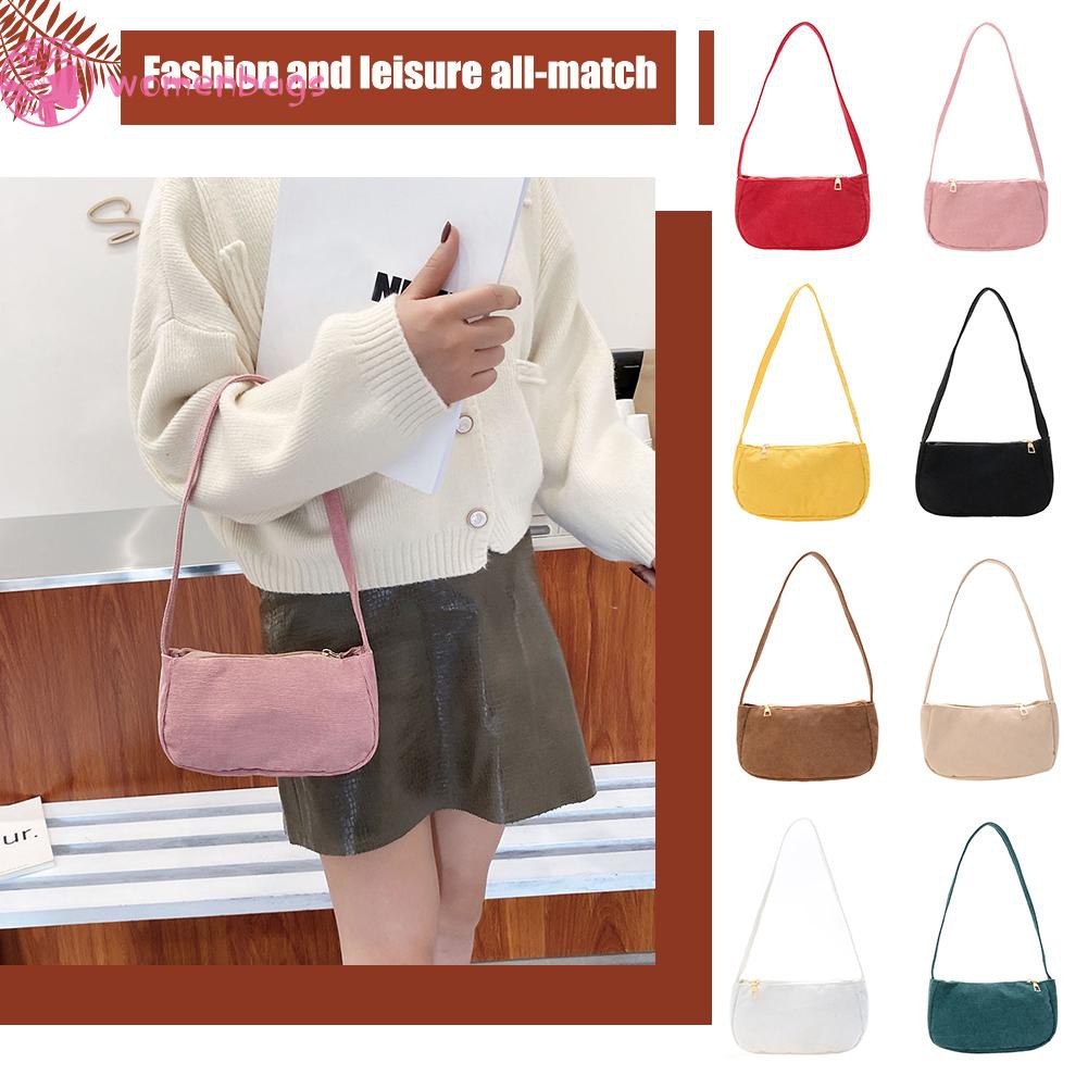 Túi Xách Nữ Đeo Vai Màu Trơn Thời Trang