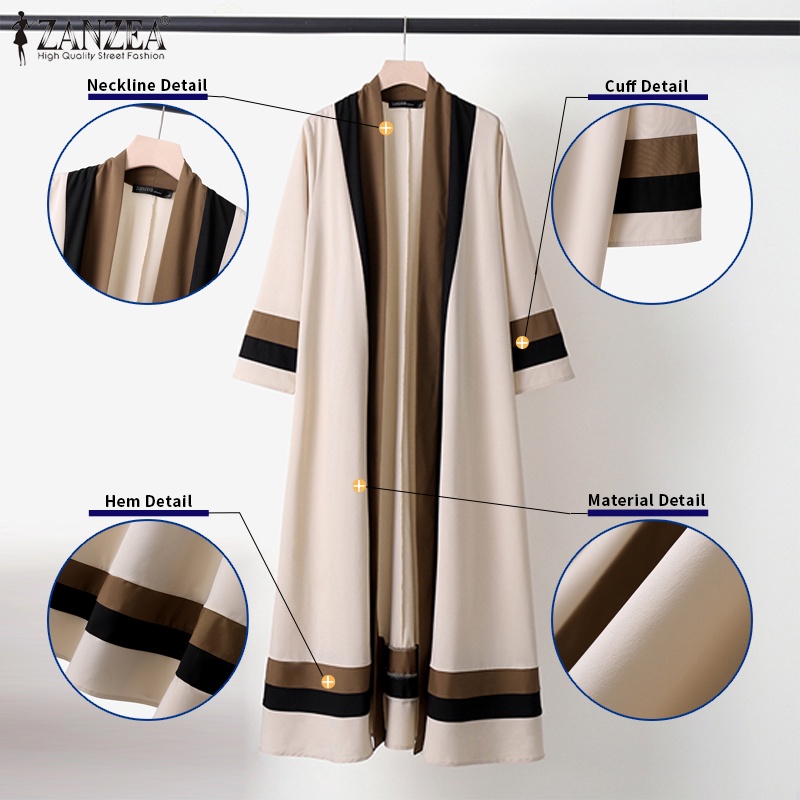 Áo khoác cardigan Zanzea tay dài màu trơn phong cách thời trang cho nữ