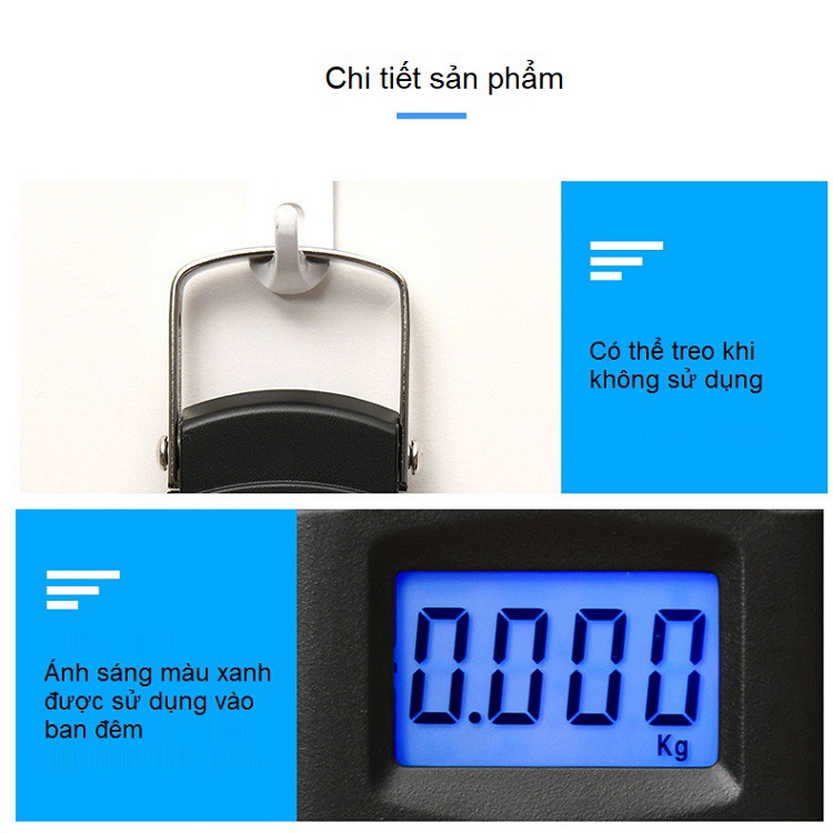 Cân móc điện tử 50kg/5g S50KGM