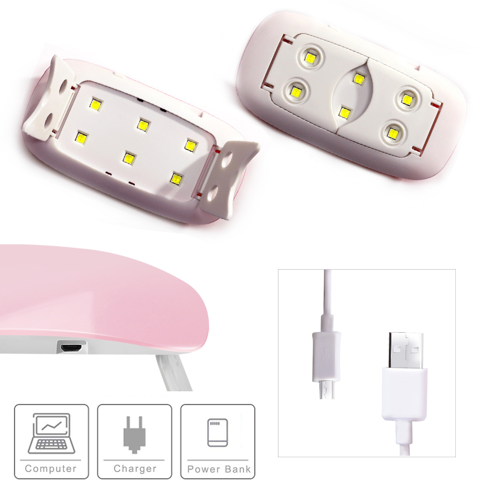 Đèn LED Hong Khô Móng Tay 6W Màu Trắng/ Hồng