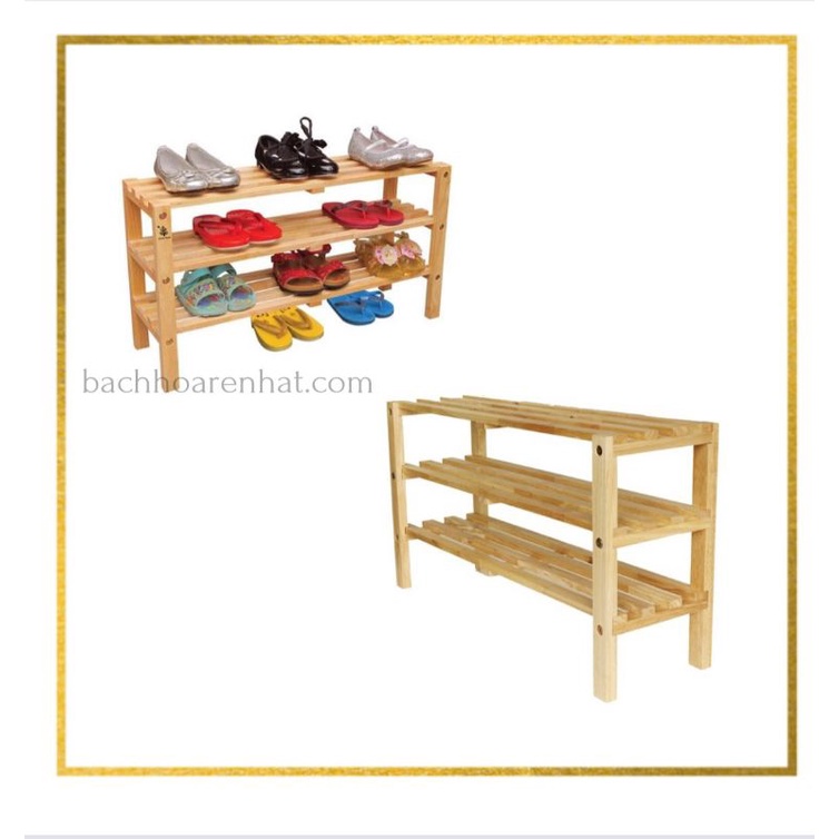 Kệ giày trẻ em 3 tầng 66 x 20 x 36 cm/Gỗ Đức Thành