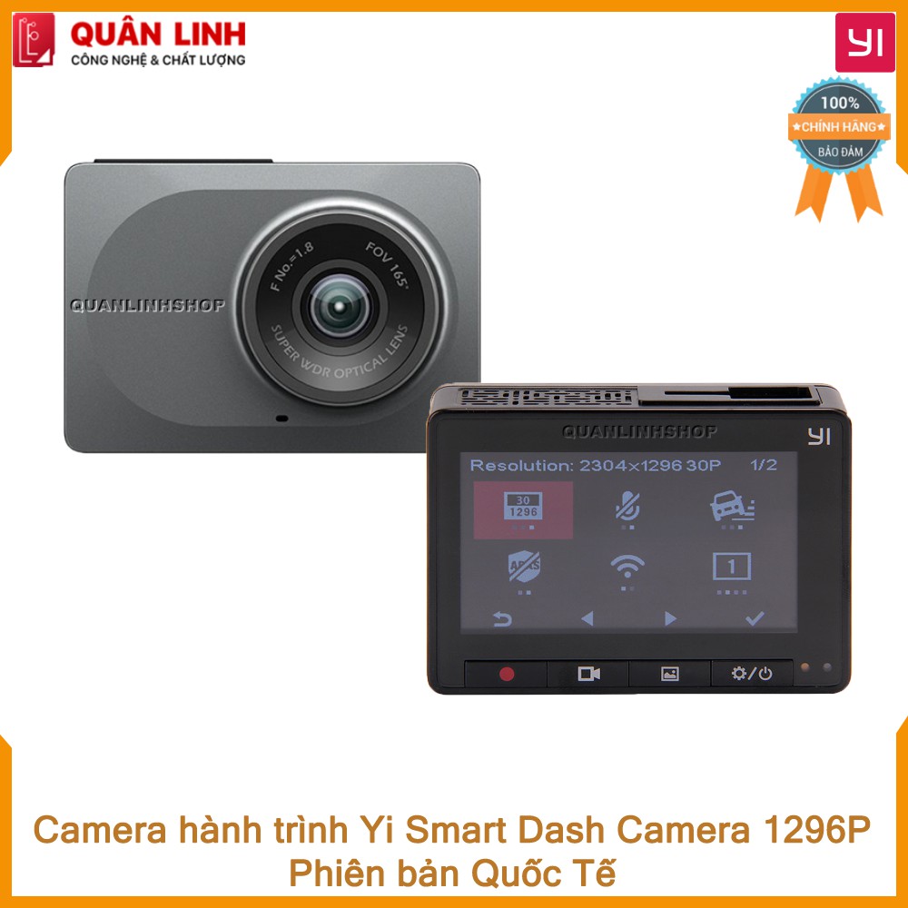 Camera hành trình Xiaomi YI Car Smart Dash Camera 1296p 2K - phiên bản quốc tế, tặng kèm thẻ nhớ 64GB | BigBuy360 - bigbuy360.vn