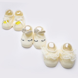 Sét Tất 3 đôi cotton cao cấp cho bé sơ sinh (0-2 tuổi)