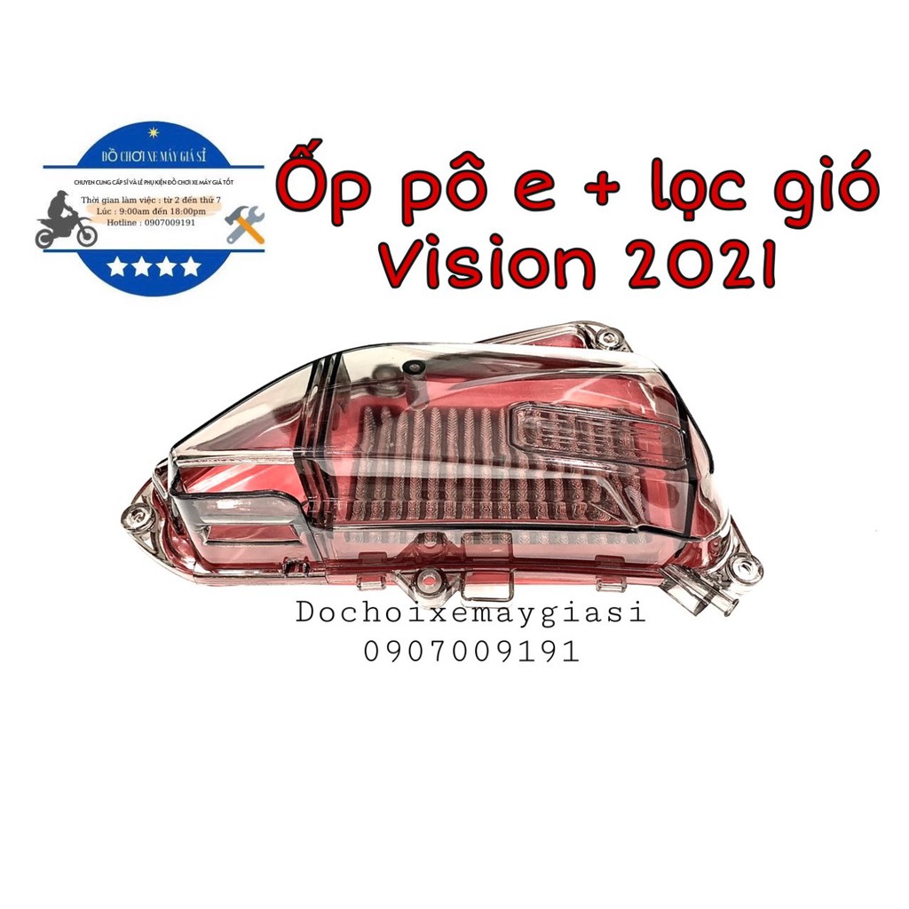 LỌC GIÓ ĐỘ - ỐP PÔ E TRONG SUỐT HONDA VISION 2021