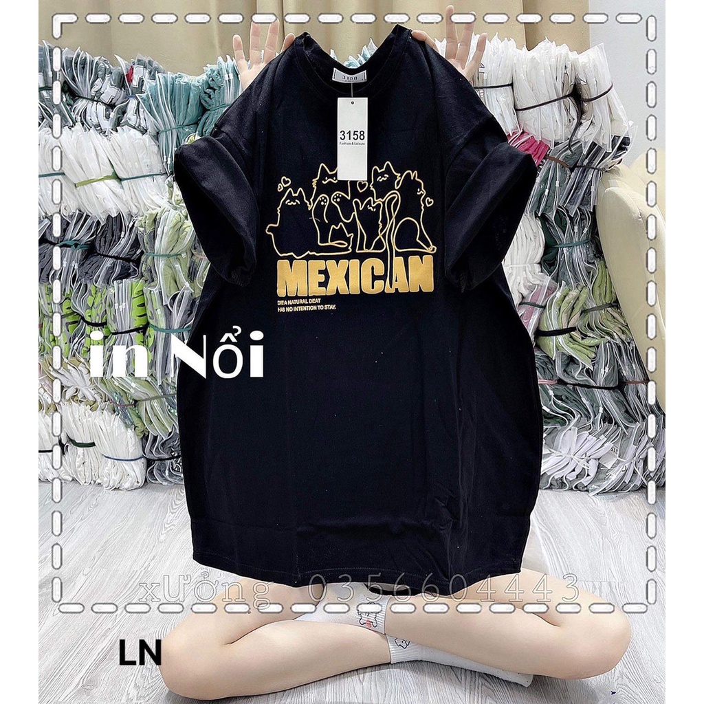 Áo phông mexican chất cotton khô 5L8N