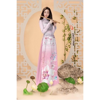 Vải áo dài in hoa văn
