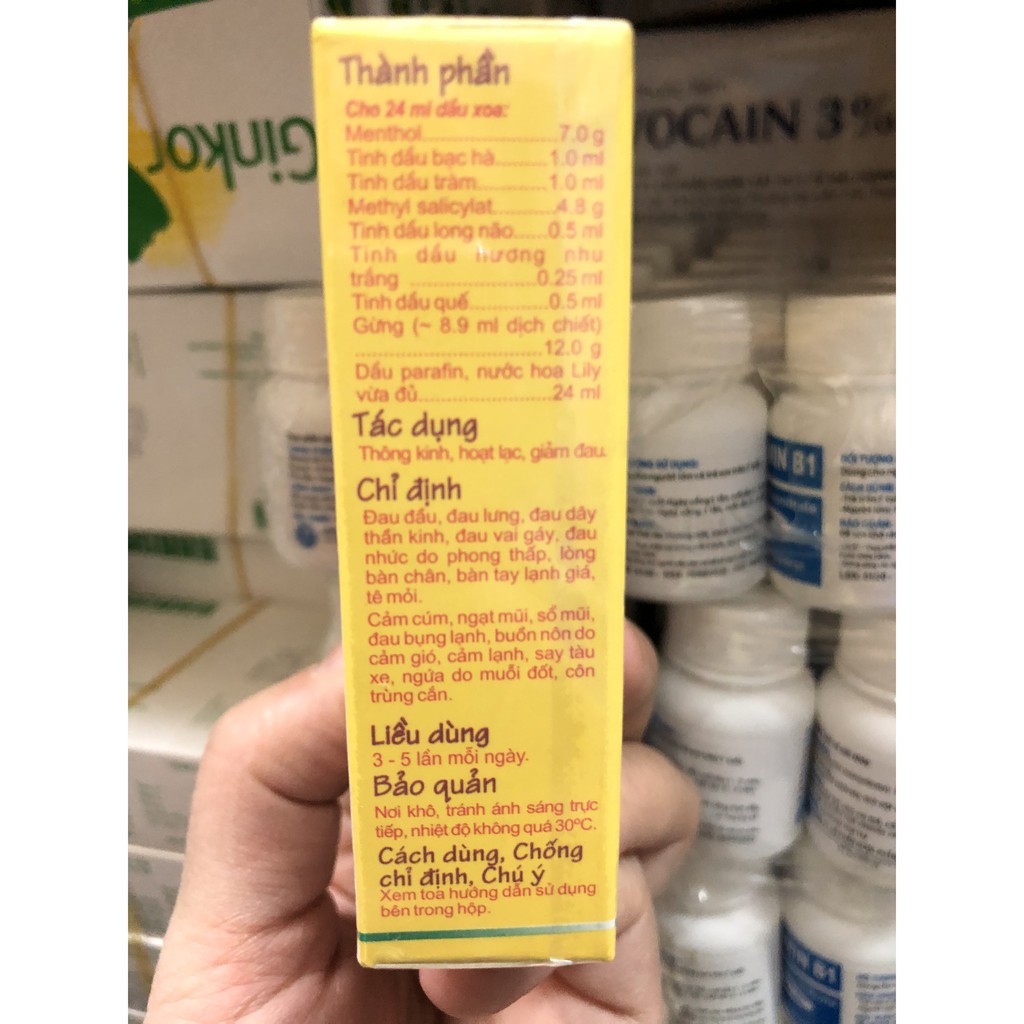 DẦU GỪNG THÁI DƯƠNG XOA BÓP NÓNG lọ 6ml, 24ml