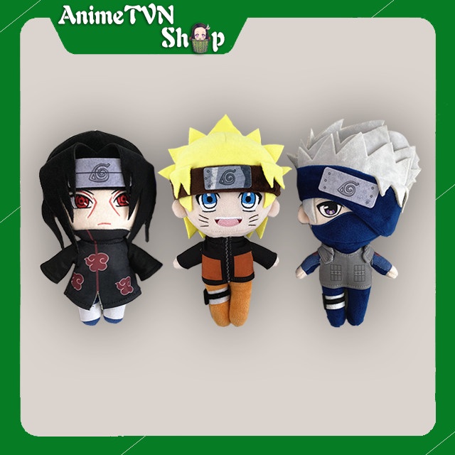 Búp bê nhồi bông hình nhân vật Anime Manga Naruto (Itachi + Kakashi) 20cm