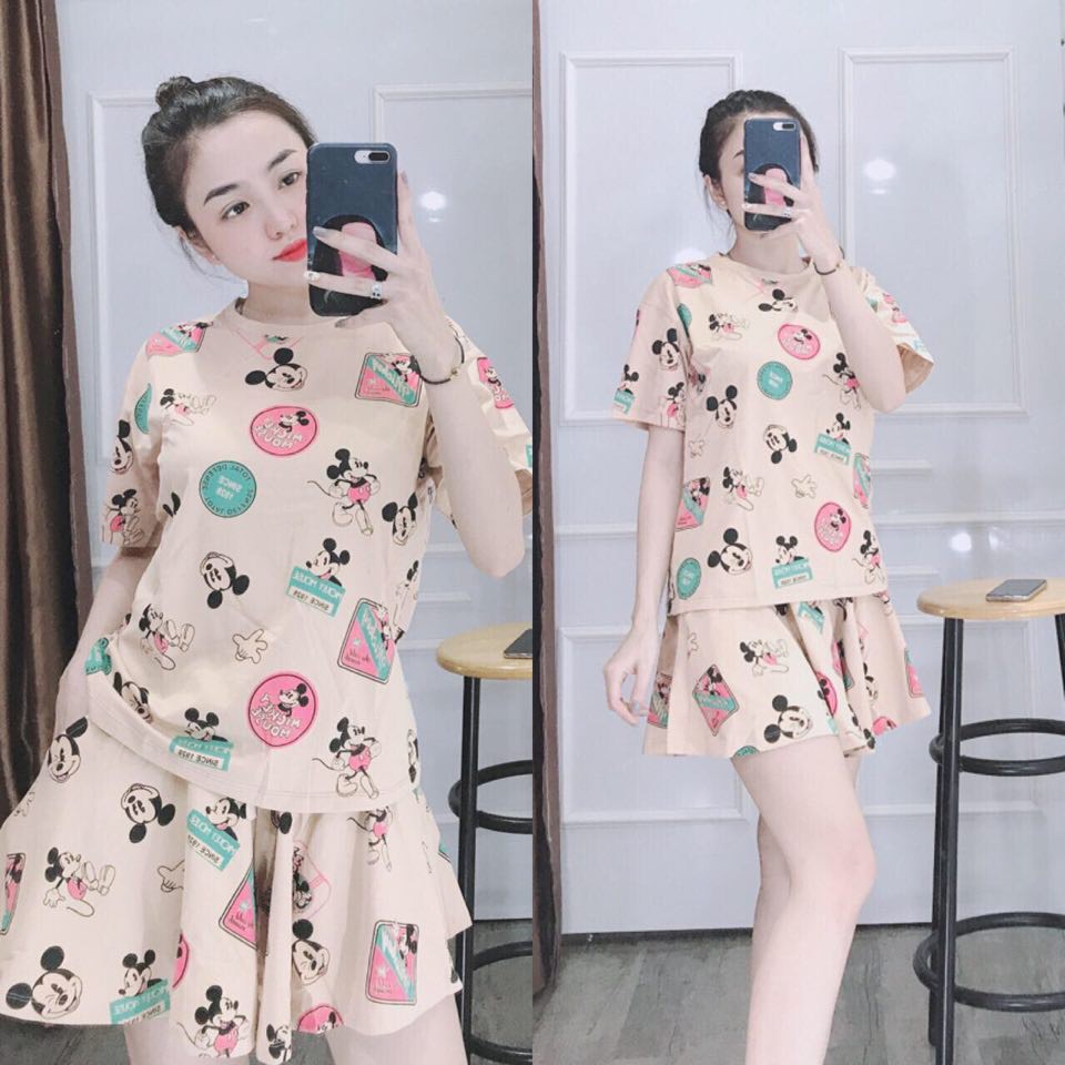 Set bộ quần giả váy MICKEY siêu CUTE
