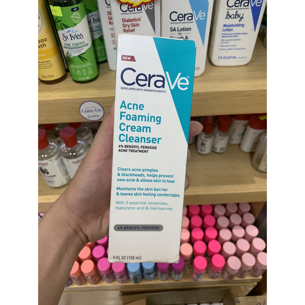 [Mã COS1904 giảm 8% đơn 300K] Sữa rửa mặt CeraVe Acne Foaming Cream Cleanser (150mL) | BigBuy360 - bigbuy360.vn