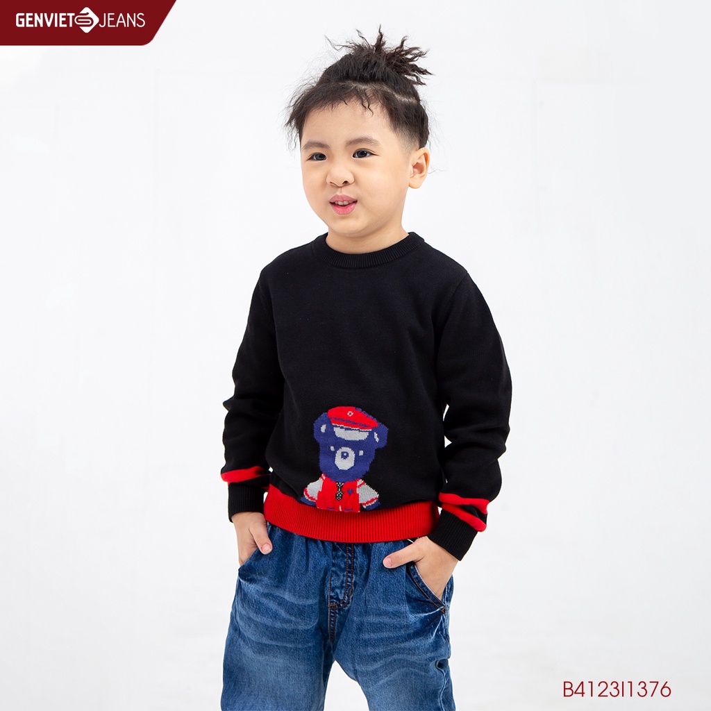 Áo Len Gấu Bear Trẻ Em GENVIET B4123I1376