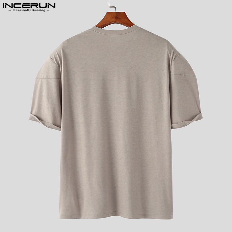 Áo thun incerun tay phồng ngắn cổ tròn dáng rộng sành điệu cho nam