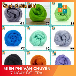 [Sale] [Handmade - Giá Sĩ] LEN CHỌC - LEN THÔ - Needle Felting để làm thú đồ chơi.