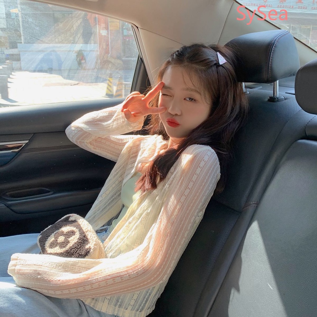 Áo Khoác Cardigan Tay Dài Phối Ren Chống Nắng Thời Trang Mùa Hè Cho Nữ | BigBuy360 - bigbuy360.vn