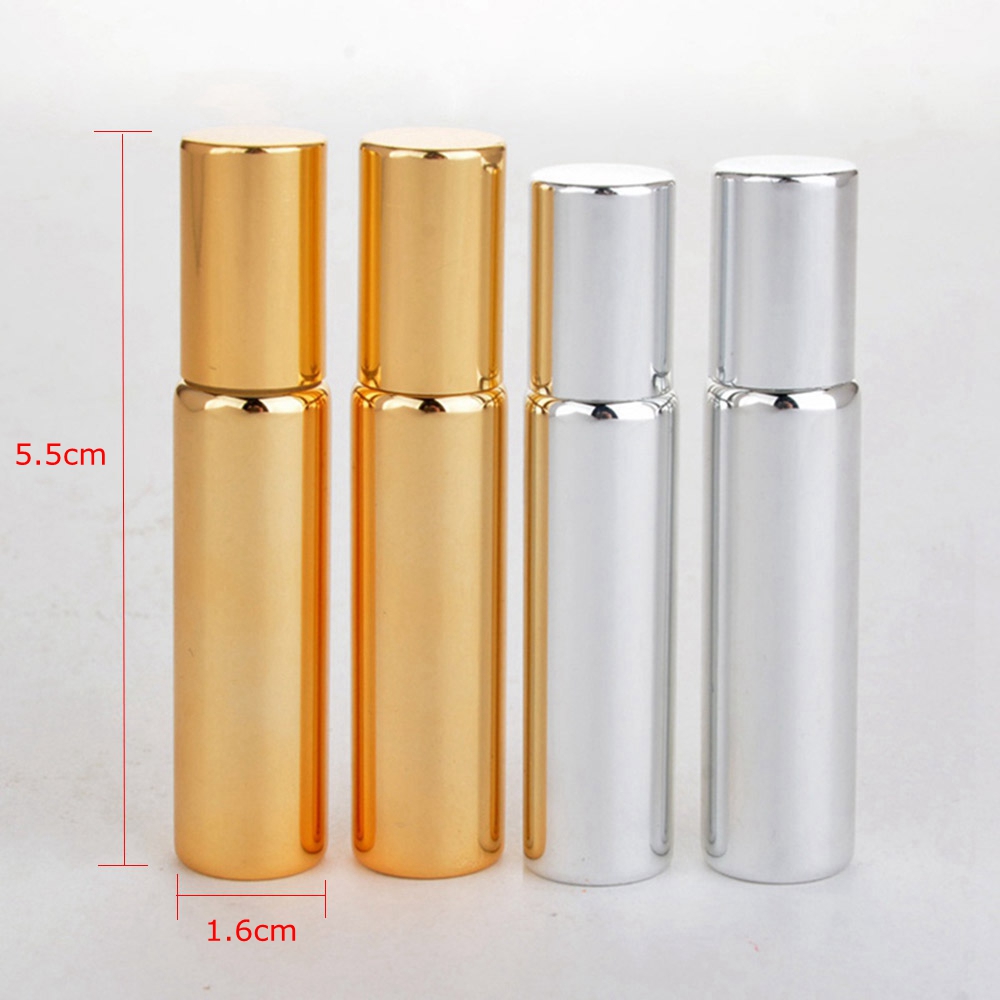 (Hàng Mới Về) Chai Rỗng Đựng Tinh Dầu Dạng Lăn 5 / 10ml Bằng Thép Không Gỉ Tiện Dụng Khi Đi Du Lịch