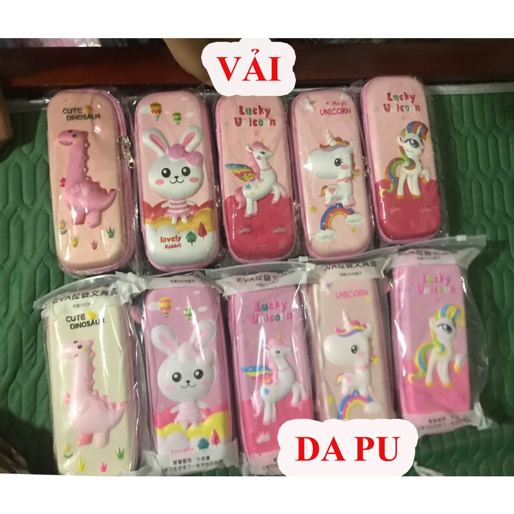 Hộp bút trẻ em 3D kiểu dáng dễ thương cho bé trai bé gái