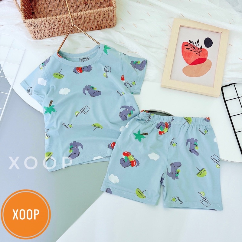 Cực Đại 3(35-42kg)Bộ cộc xuất hàn in tràn chất cotton lạnh hàng quảng châu cho bé