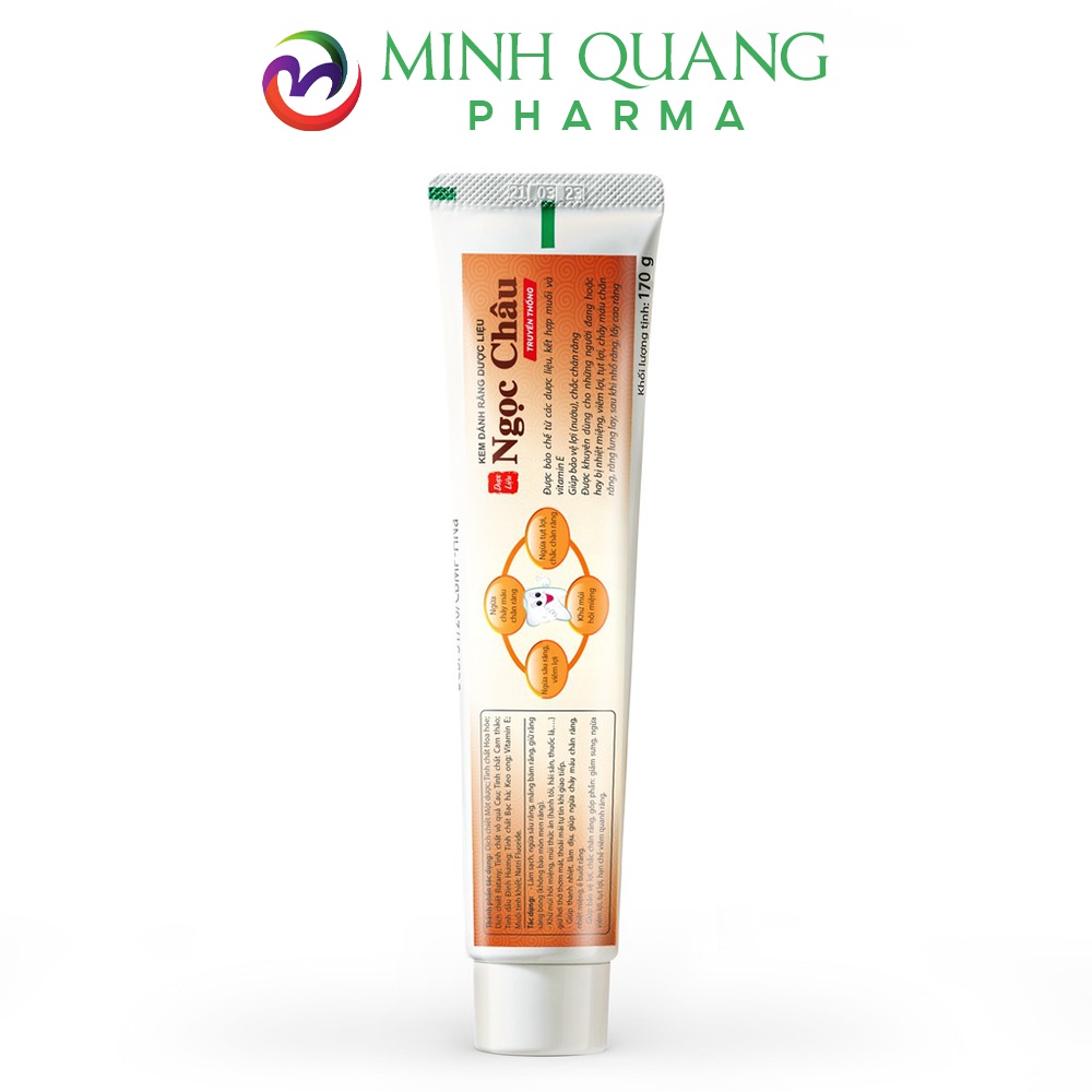 Kem đánh răng dược liệu NGỌC CHÂU ngừa sâu răng, giúp răng trắng sáng 125g
