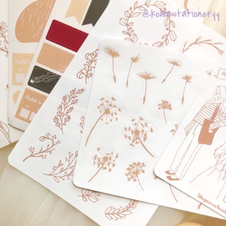 Bullet Journal Sticker - Combo sticker Màu Be