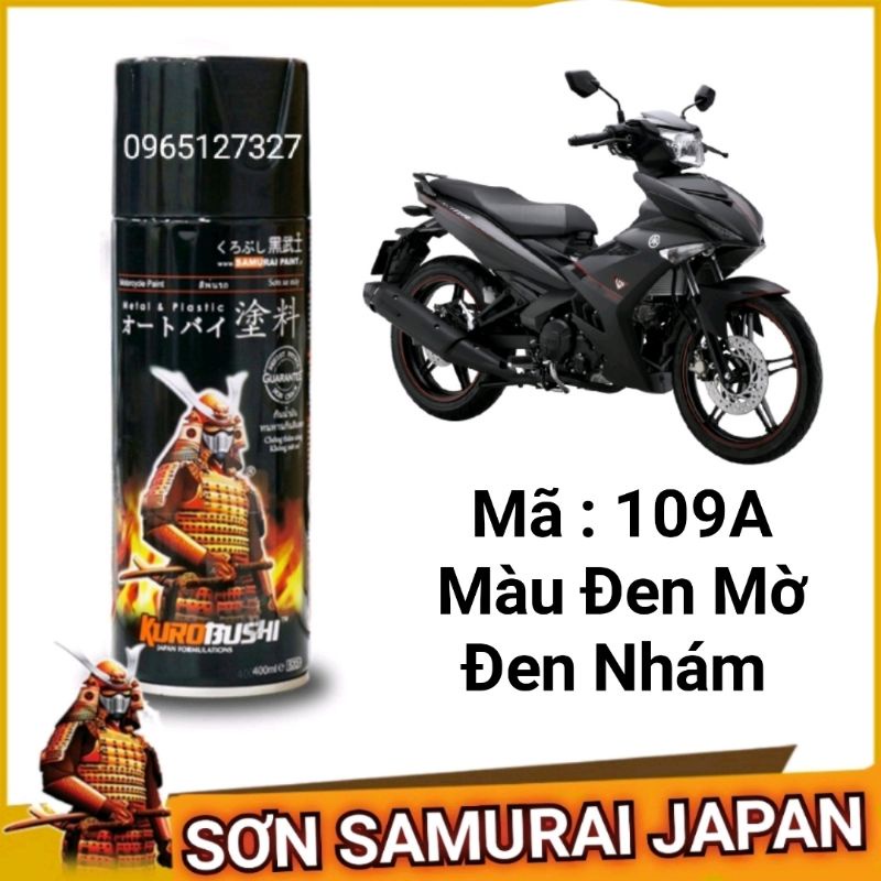 Combo Màu Đen Mờ / Đen Nhám. Sơn xịt Samurai Japan 400ml