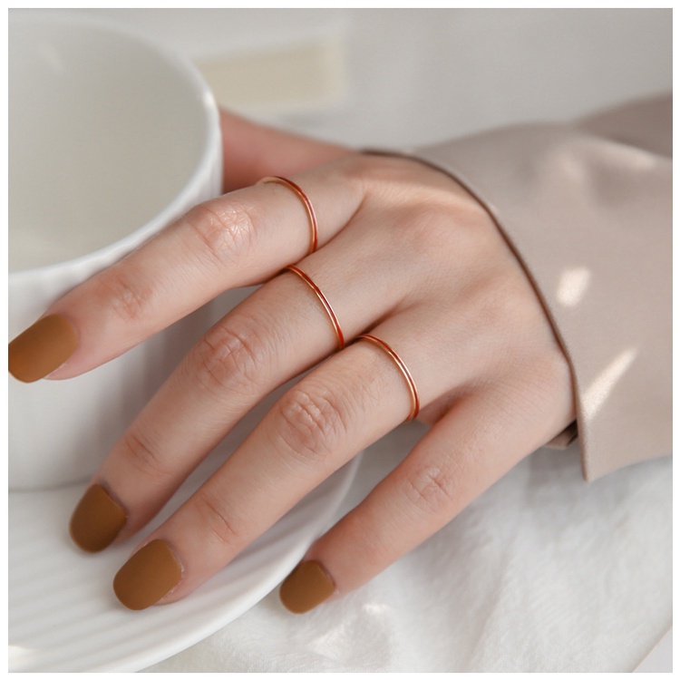 Nhẫn titan viền mảnh sơn đỏ không gỉ WR2212