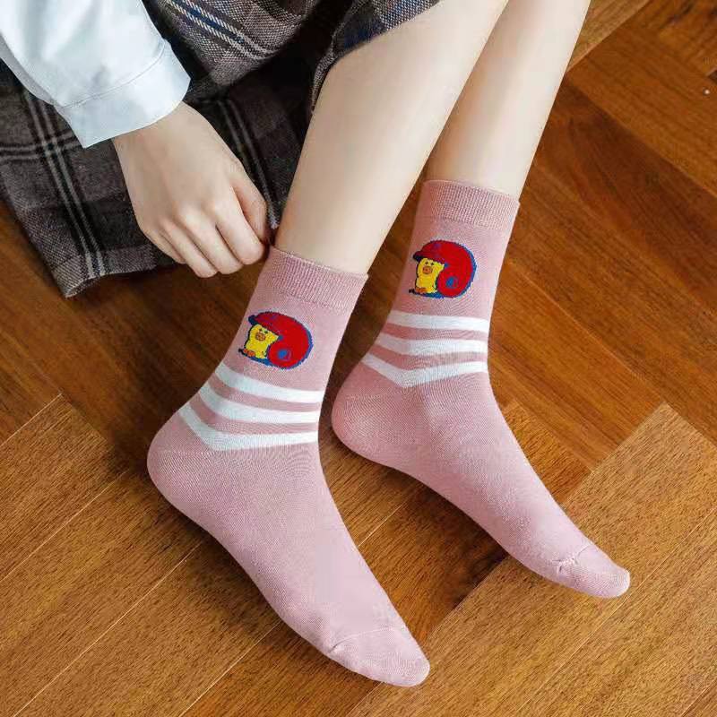 Vớ Cao Cổ Line Friend Tất Cao Cổ Cotton Hoạ Tiết In Hình Dễ Thương Nhật Bản Hàn Quốc Ulzzang Hot Trend Vớ bốn mùa
