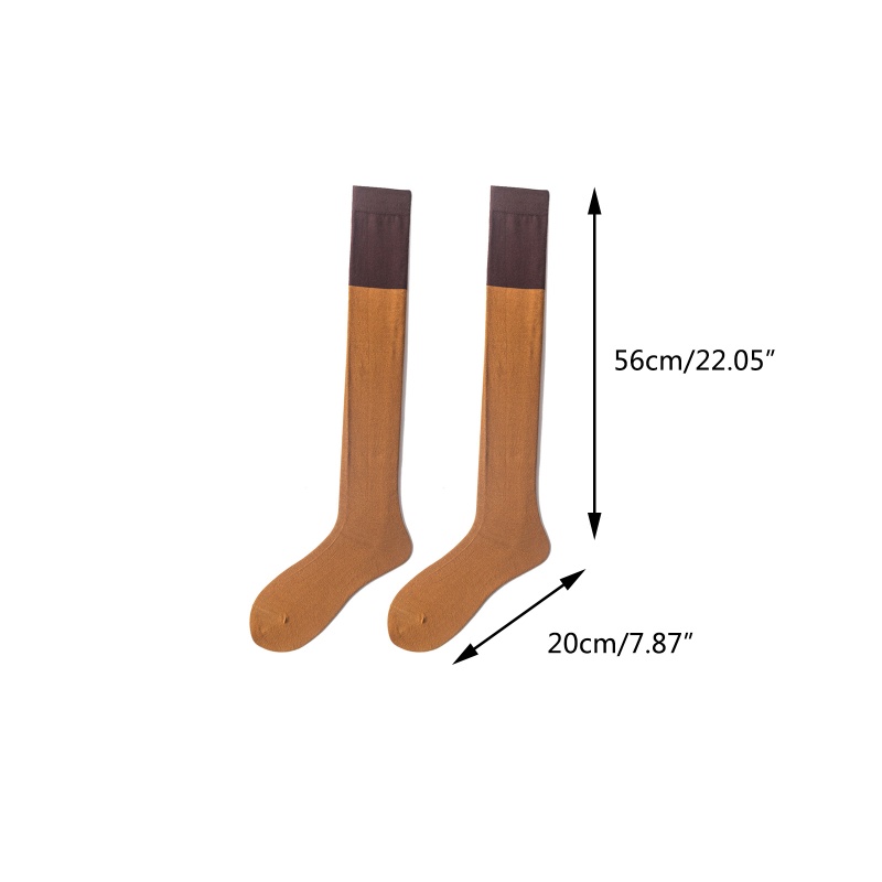 Youyo Vớ Dài Qua Gối Phối Màu Tương Phản Cho Nữ