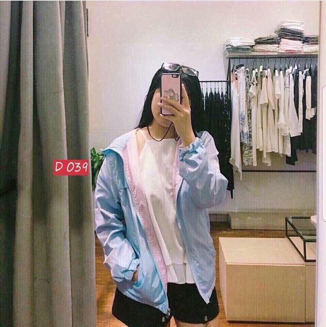 Áo khoác dù nữ 2 mặt hồng xanh có ảnh thật | BigBuy360 - bigbuy360.vn