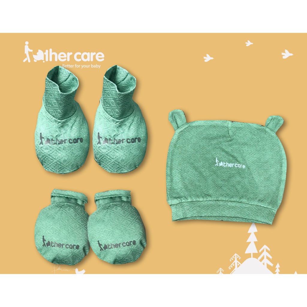 Set mũ sơ sinh FatherCare có tai - Trám FC665