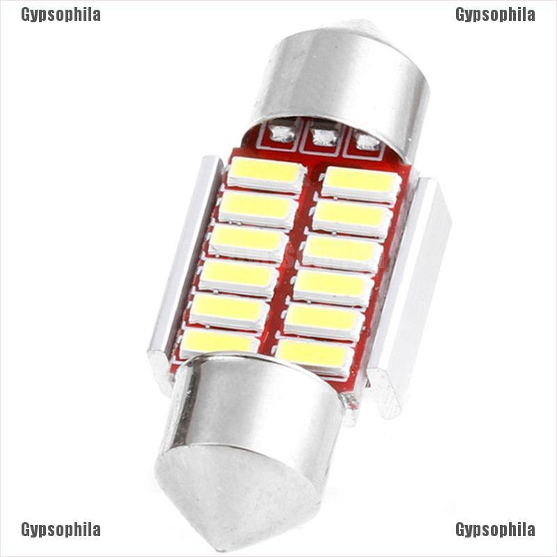 Set 2 Bóng Đèn Led 31mm 4014 12smd C5W Cho Xe Hơi