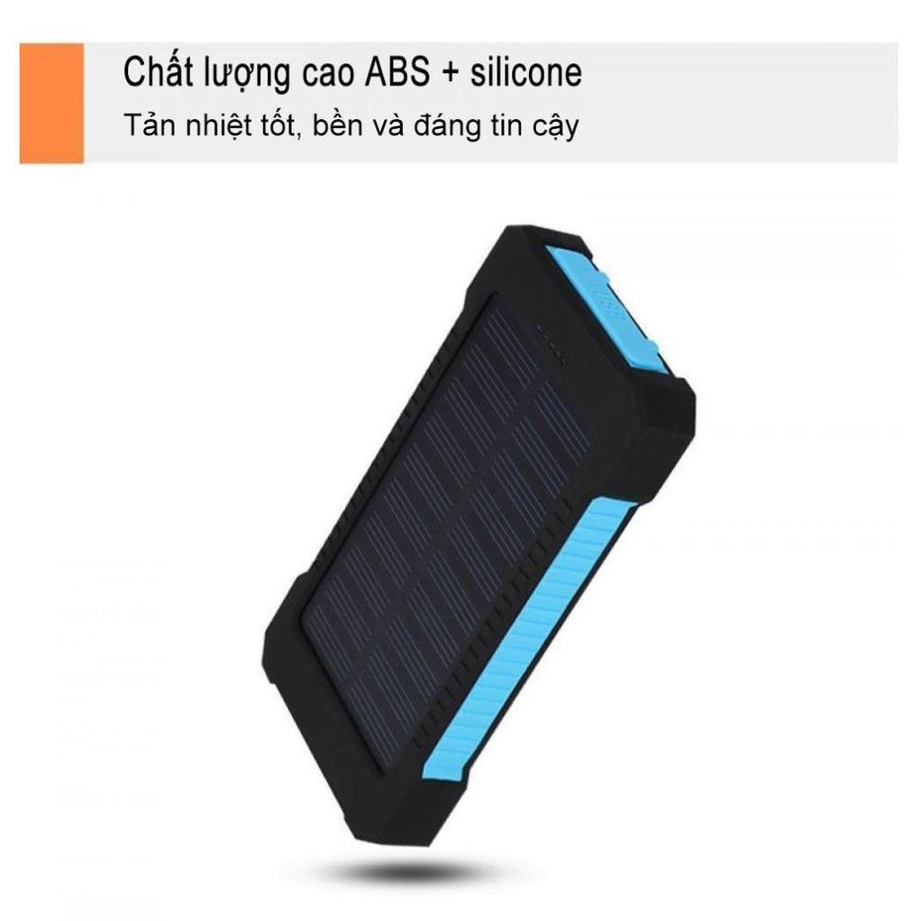 Pin sạc dự phòng 30000mAh năng lượng mặt trời, di động không thấm nước cho điện thoại thông minh sạc dự phòng Power bank