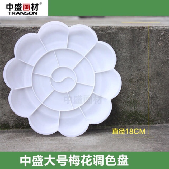Khay pha màu hoa đào 18cm