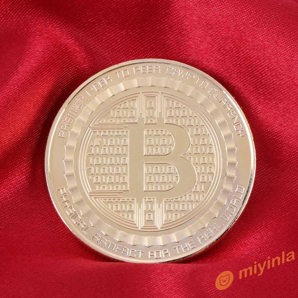 Đồng Xu Bitcoin Mạ Vàng