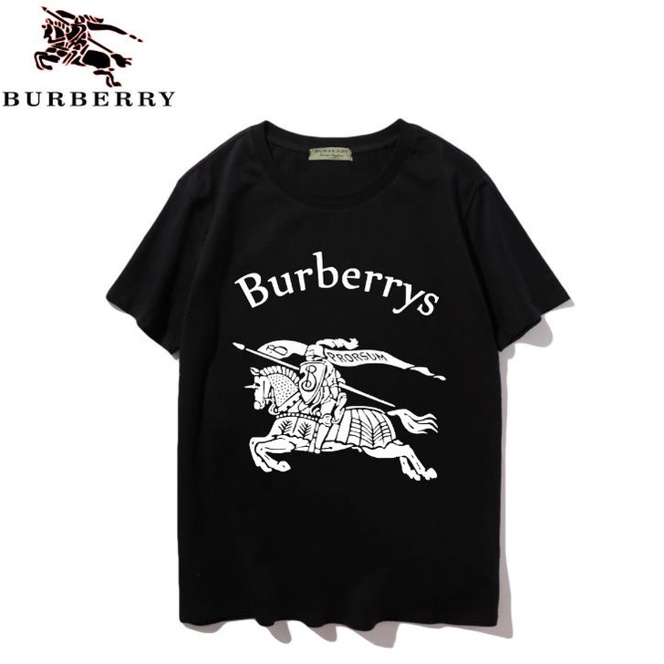 Burberry áo thun tay ngắn cổ tròn chất liệu cotton in họa tiết thời trang cho nam và nữ 09