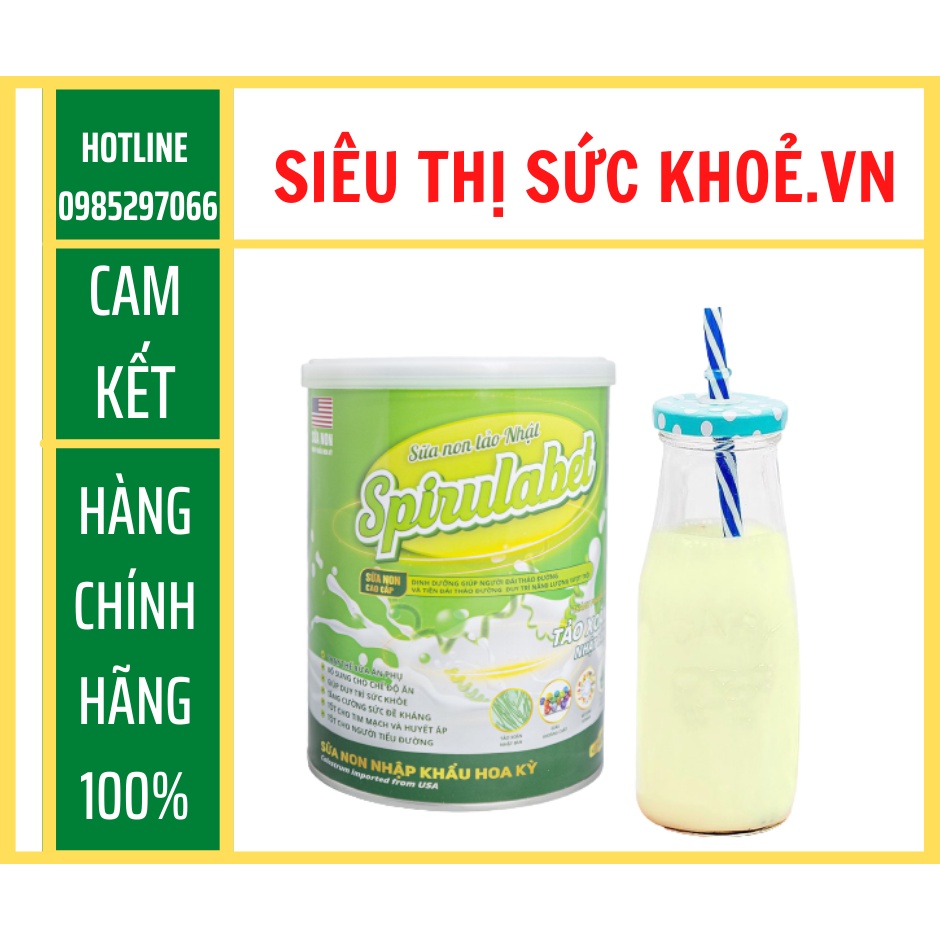 Sữa Tiểu Đường Spirulabet 800g [CHÍNH HÃNG] SỮA NON TẢO NHẬT SPIRULABET- SỮA NON DINH DƯỠNG CHO NGƯỜI TIỂU ĐƯỜNG