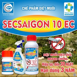 [CHÍNH HÃNG] chế phẩm diệt muỗi Secsaigon 10EC, Sec 10 chai 450ml