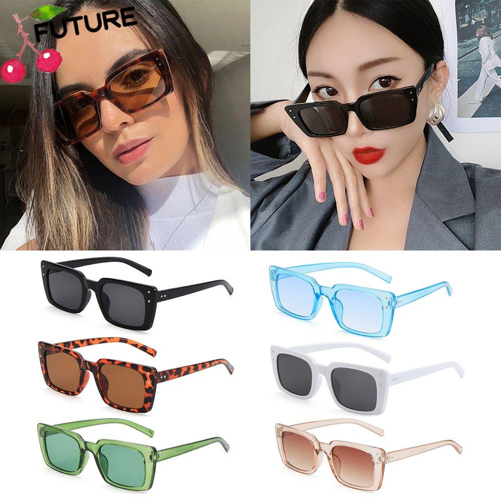 Kính mát hình chữ nhật chống tia UV400 phong cách cổ điển thời trang cho nữ