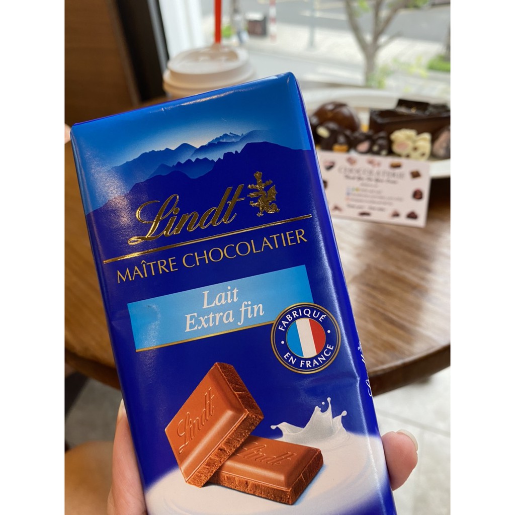 Socola sữa 110g - Lindt Maître Chocolatier Lait Extra Fin (Sô cô la nhập khẩu Pháp)