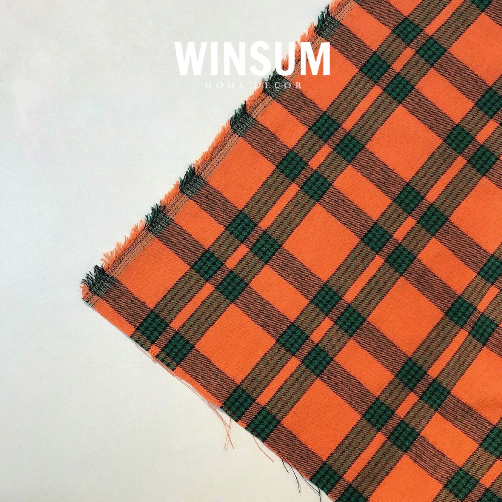 Khăn Trải Bàn Caro Kiểu Plaid Vải Canvas Thô - winsum.decor