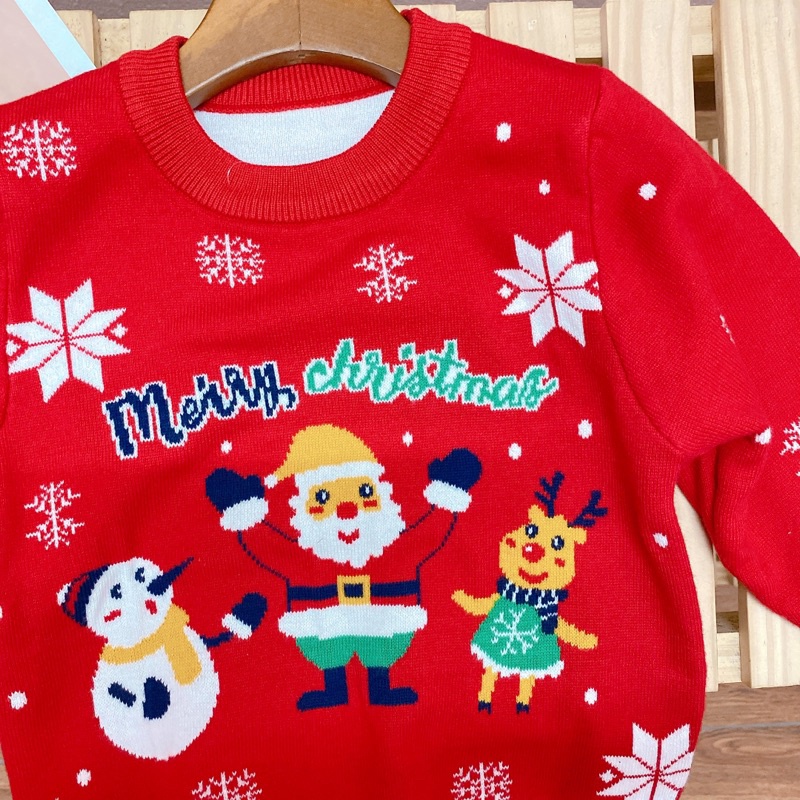 Áo Len Noel Nhiều Mẫu Size 90-130, Áo Len Giáng Sinh 1-5 tuổi.