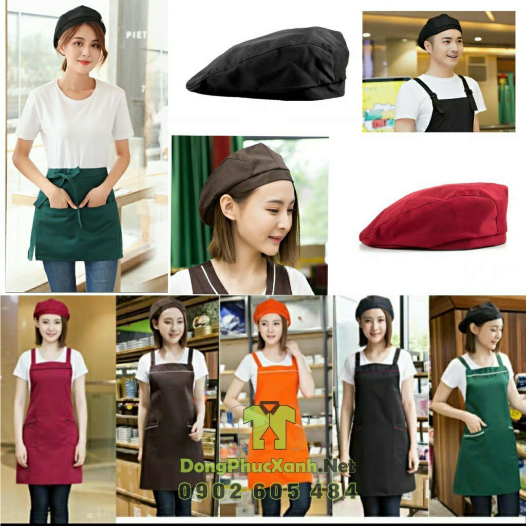 Nón phục vụ cao cấp dành cho Nam Nữ làm đồng phục nhà hàng quán ăn