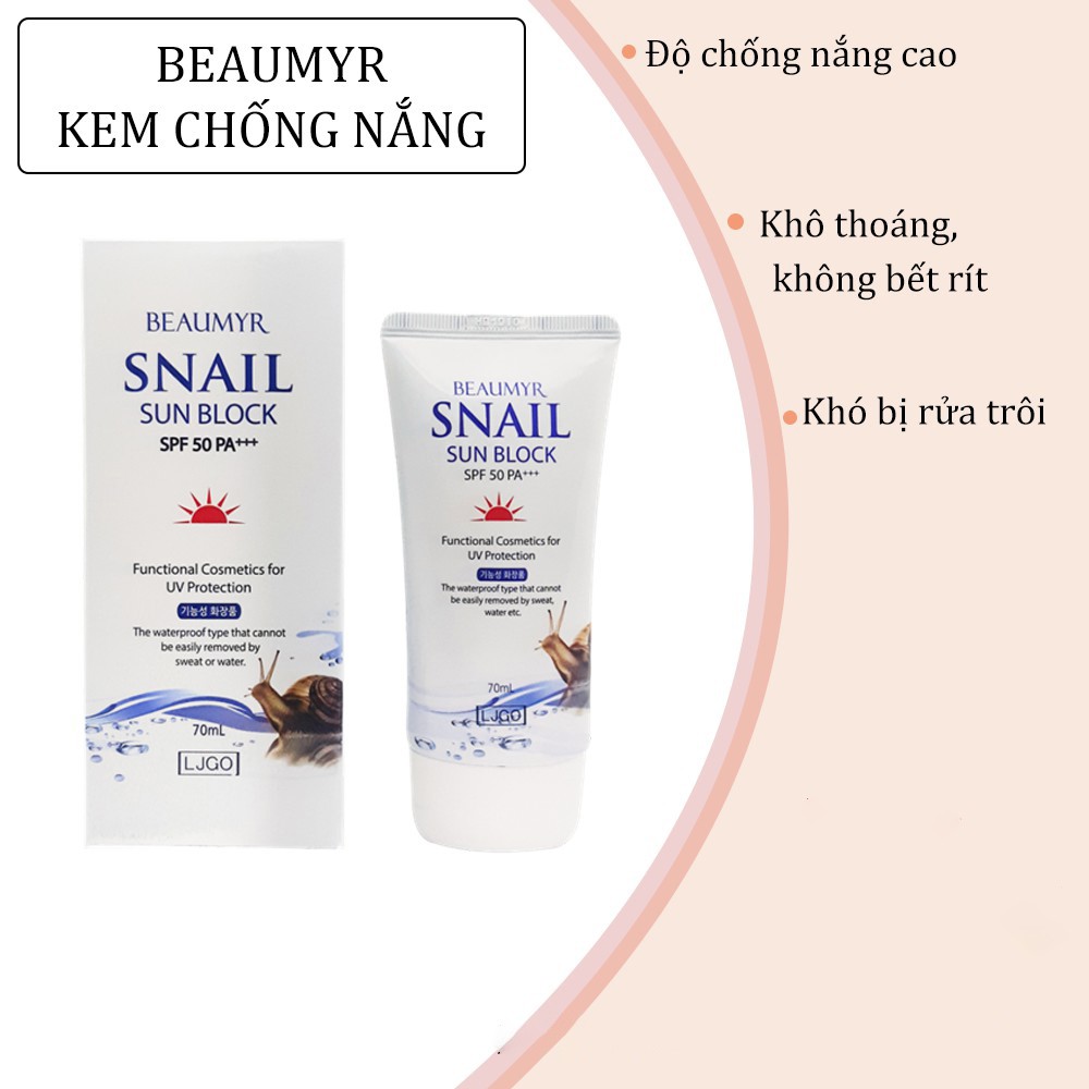 Kem chống nắng dưỡng trắng Snail Sun Block Hàn Quốc 70ml | BigBuy360 - bigbuy360.vn