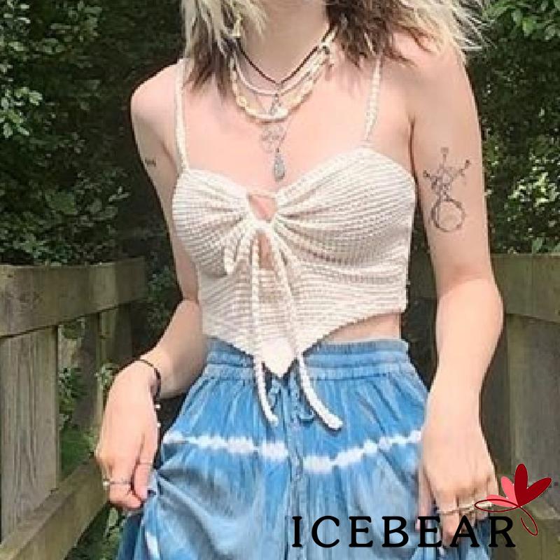 Áo Hai Dây Dệt Kim Màu Trơn Thời Trang Mùa Hè Cho Nữ